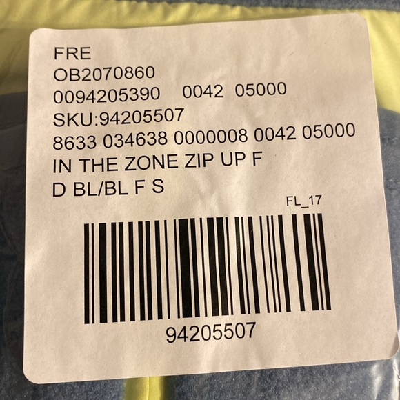 New Free people Movement In The Zone Zip Up Fleece jacket size small - Picture 2 of 7